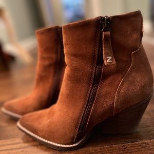 Zodiac Ramona suede camel bootie - only worn a few times